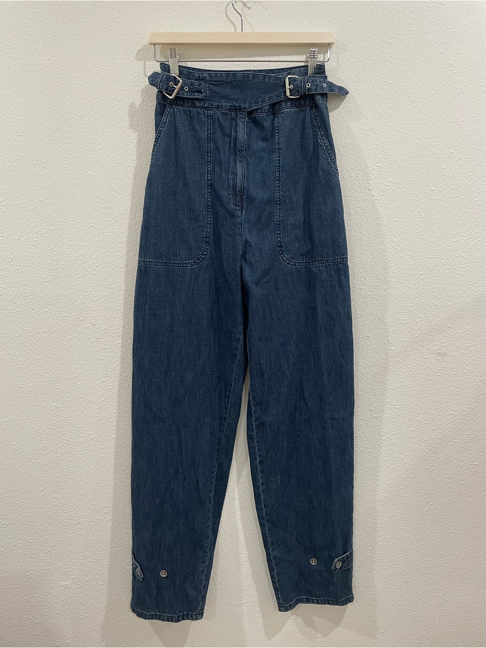 Rachel Comey Deft Pant High Rise Utility Tapered Cotton Trousers Adjustable Ankl